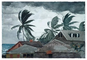 水彩 Painting - ハリケーン バハマ ウィンスロー ホーマー 水彩